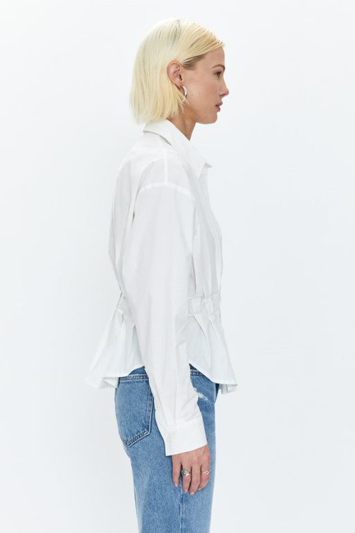 Julie Pleated Button Down Shirt