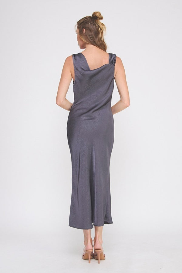 Dara Draped Midi Dress I Midnight