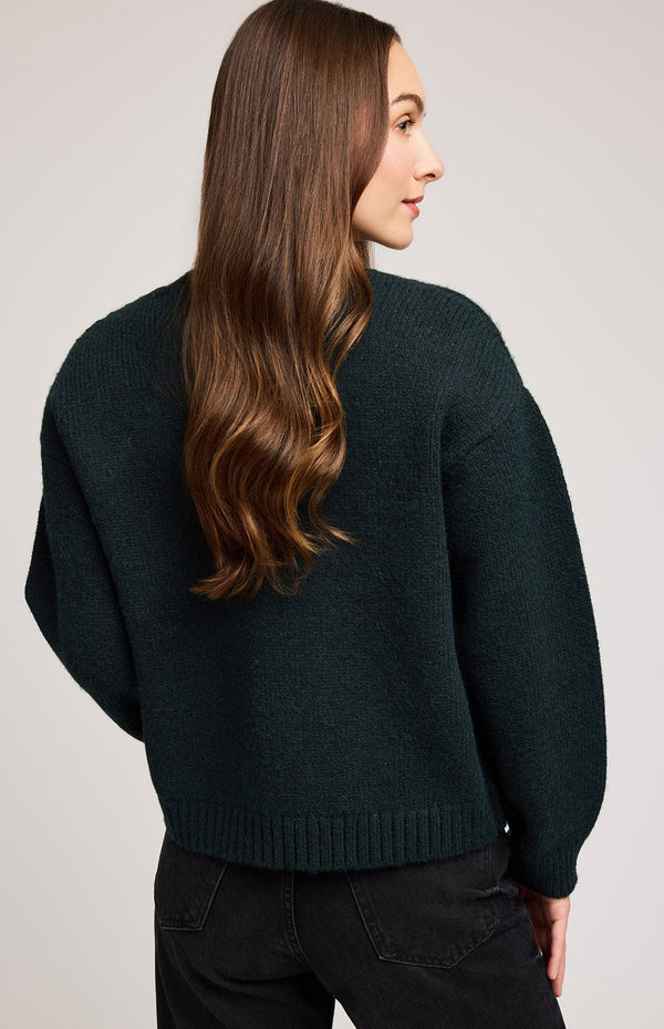 Angelica V neck Sweater I Winter Green