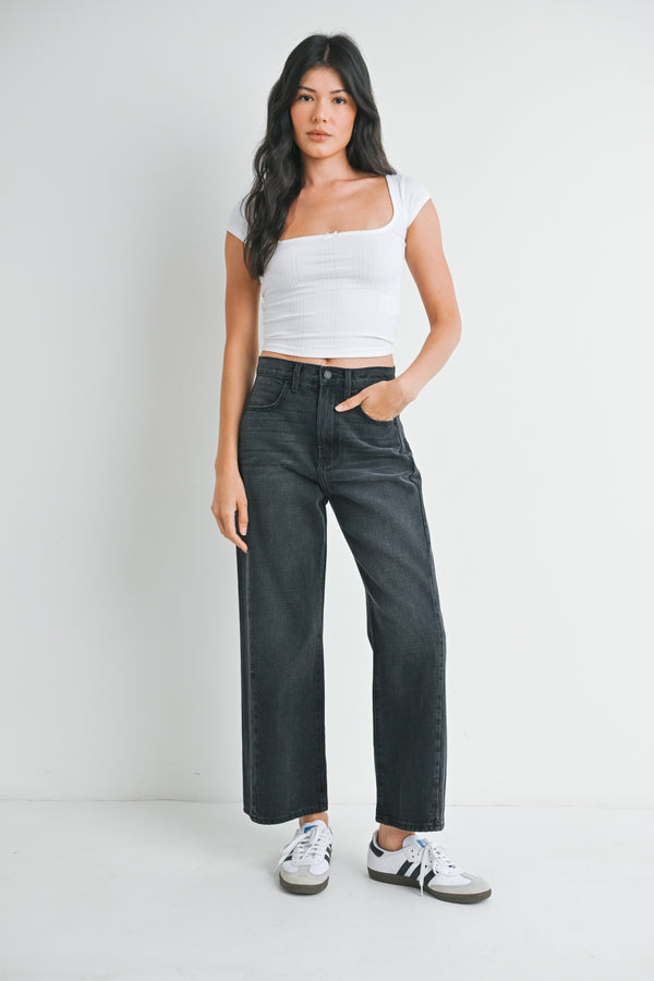 Arched Leg Jean Twist I Washed Black