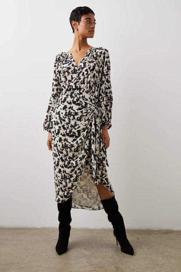 Tyra Dress | Blurred Cheetah
