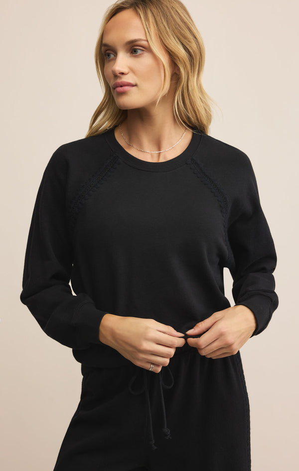 All Around Embroidered Sweatshirt I Black