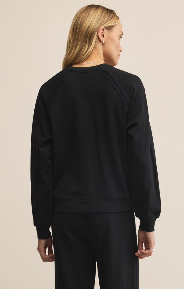All Around Embroidered Sweatshirt I Black