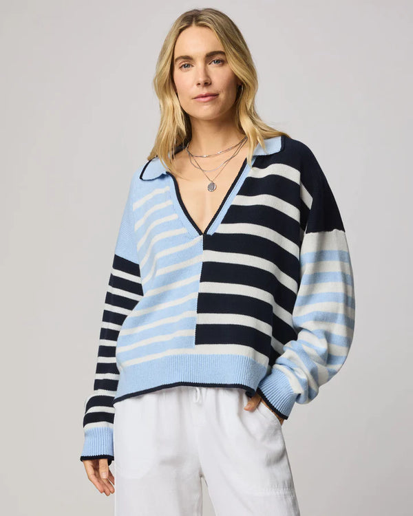 Arden Striped Polo Sweater