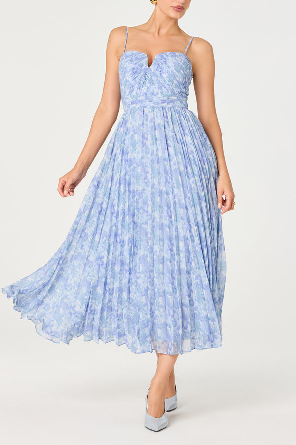 Bayley Dress I Blue Floral - Pre Order