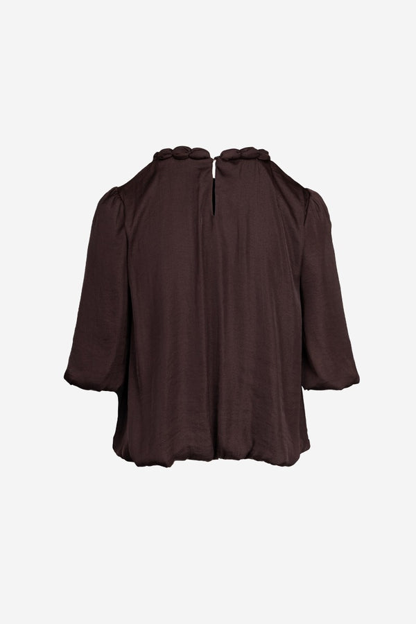 Aero Billow Blouse I Chocolate