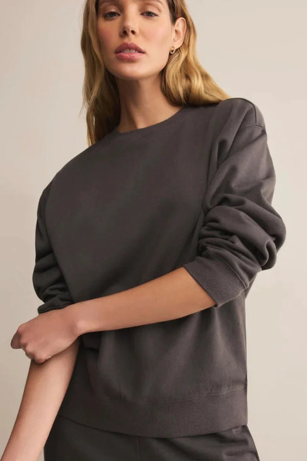 Boyfriend Sweatshirt I Washed Black