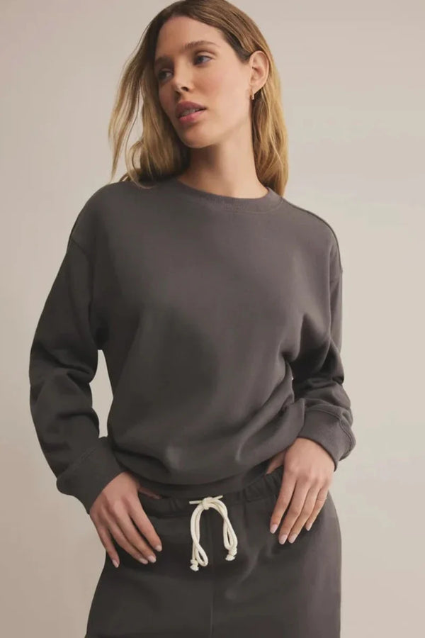 Boyfriend Sweatshirt I Washed Black