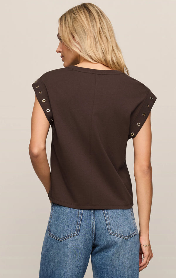 Camino Grommet Tee I Dark Chocolate