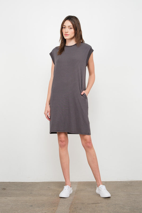 Nika T-Shirt Dress I Charcoal