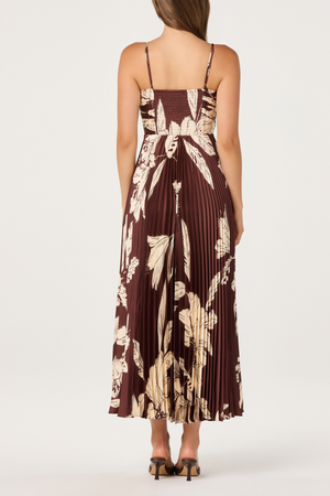 Clea Dress I Brown Floral