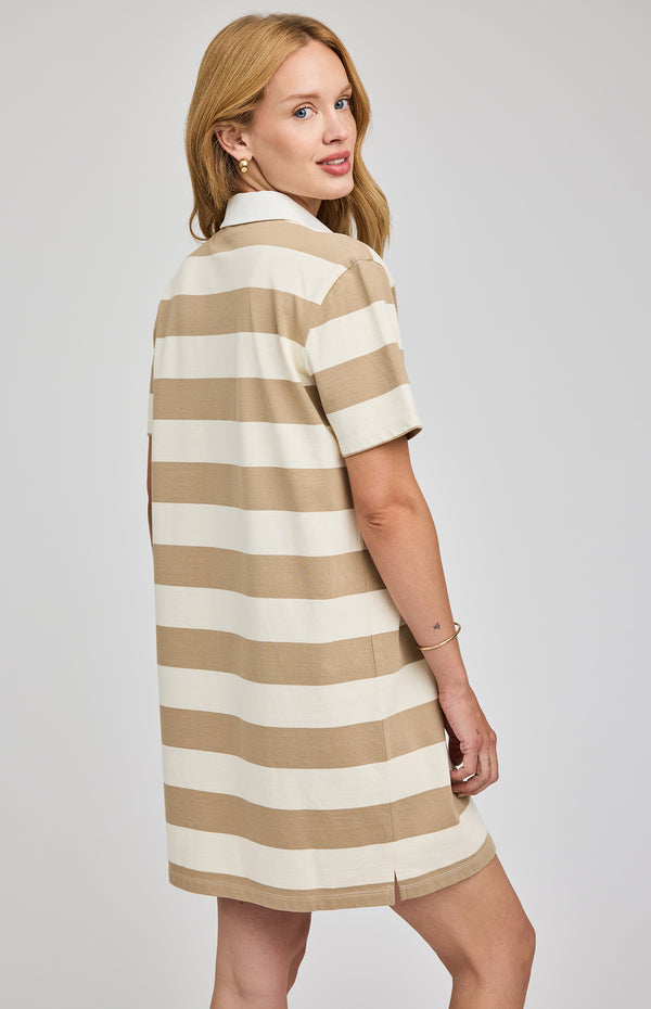 Colbie Dress I Khaki Stripe