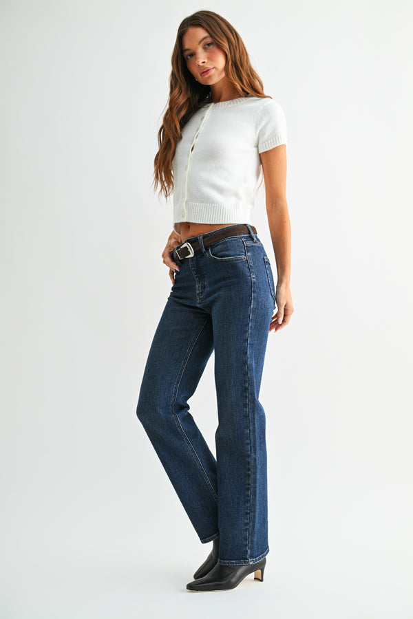 Stasha Straight Leg Jean I Dark Denim