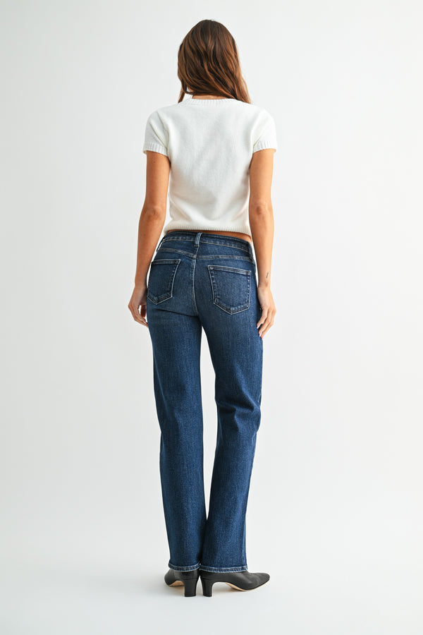 Stasha Straight Leg Jean I Dark Denim