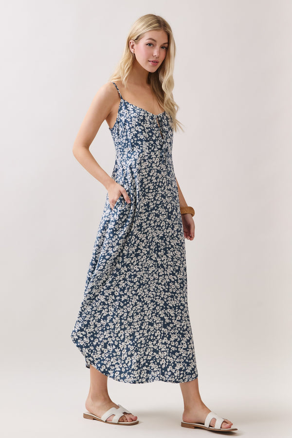 Cami Maxi Dress I Blue Floral