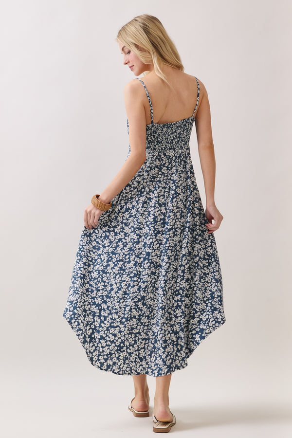 Cami Maxi Dress I Blue Floral