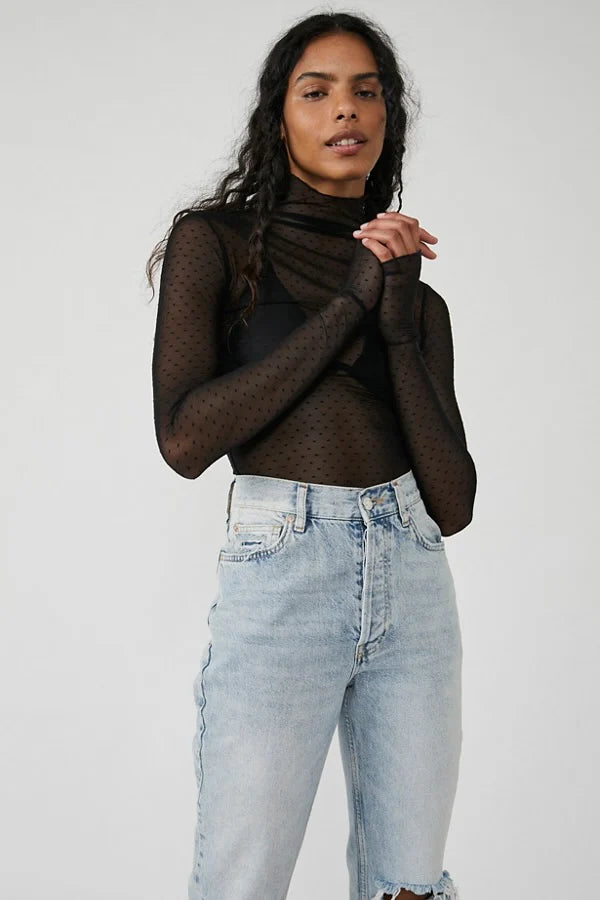 On the Dot Layering Top I Black