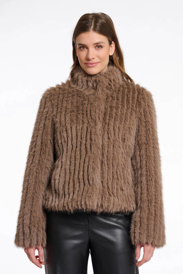 Faith Faux Fur Jacket I Toffee