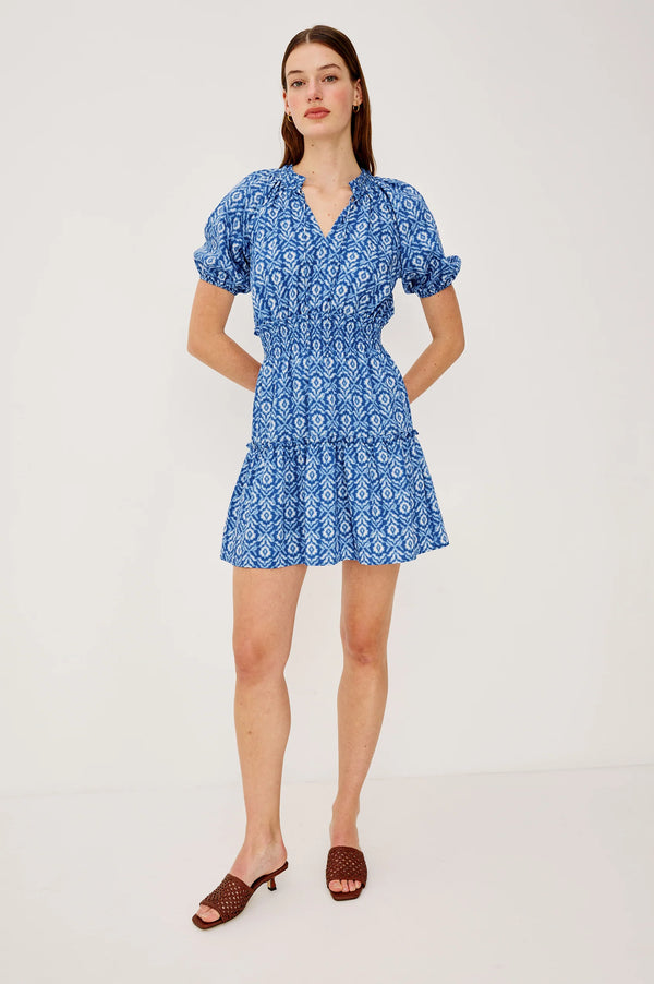 Fiorella Dress I Blue Ikat