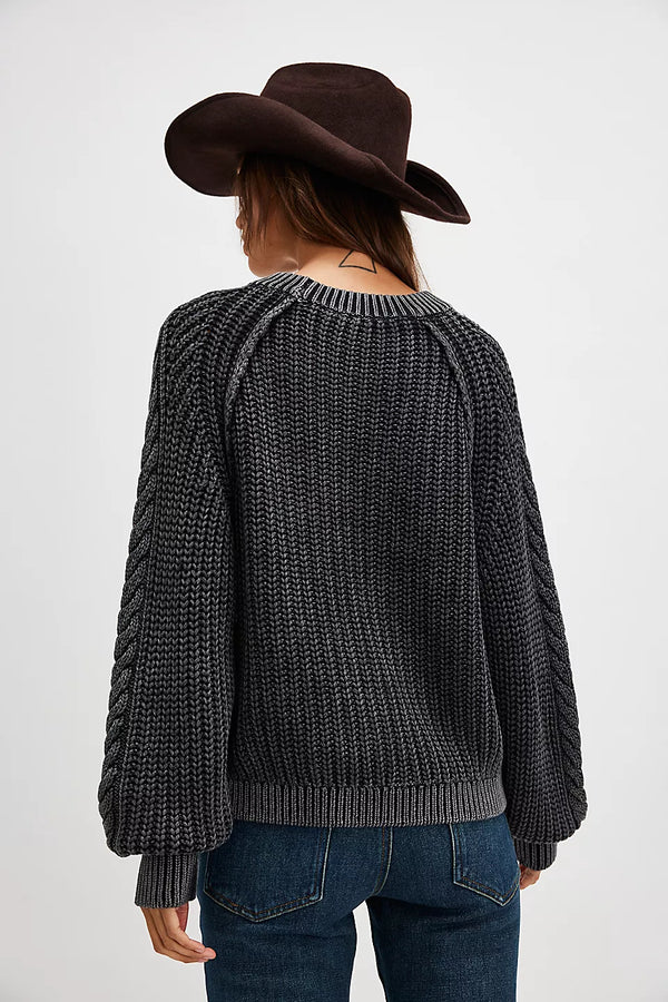 Frankie Cable Knit Sweater I Black