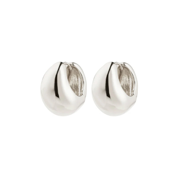 Free Chunky Hoop Earrings I Silver Plated