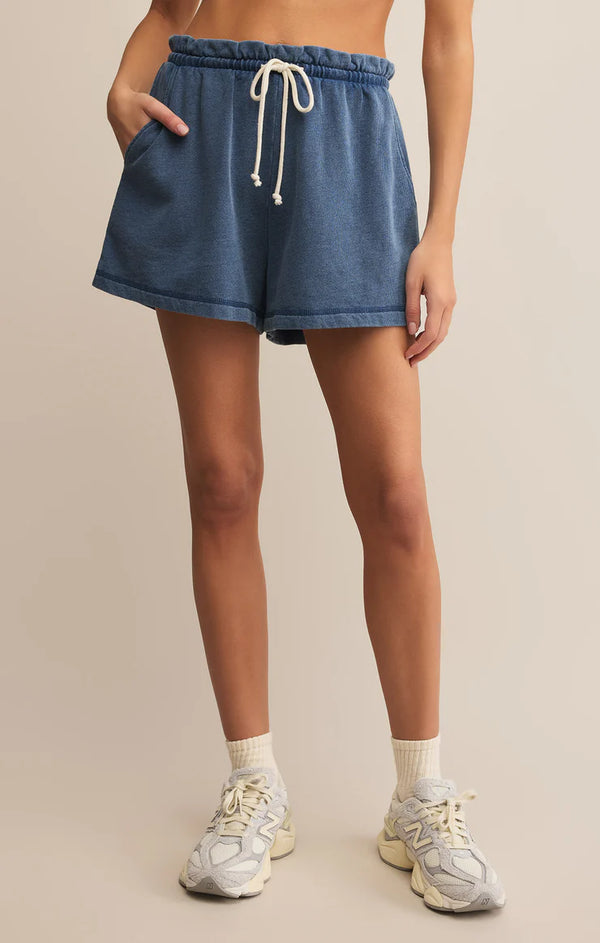 Gael Knit Denim Shorts I Vintage Indigo