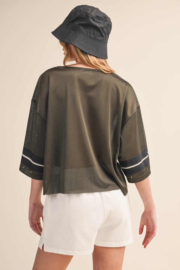 Game Day Lace Jersey I Olive Green