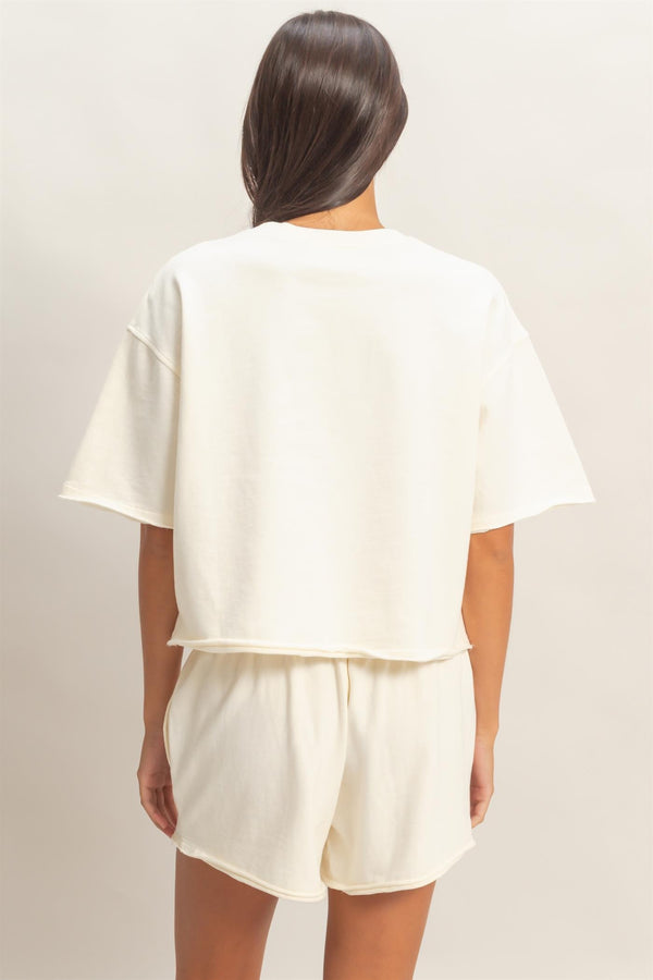 Grab and Go Short Set I Cream
