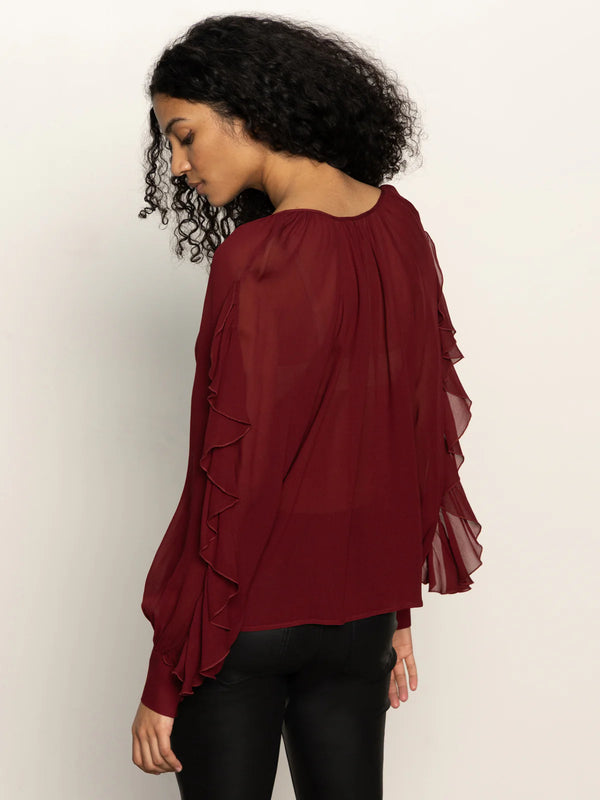 Harmony Blouse I Crimson