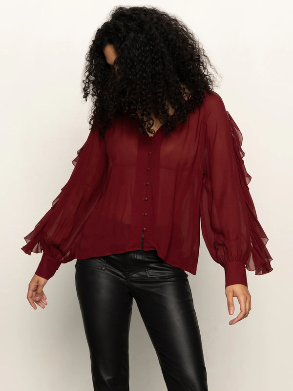 Harmony Blouse I Crimson