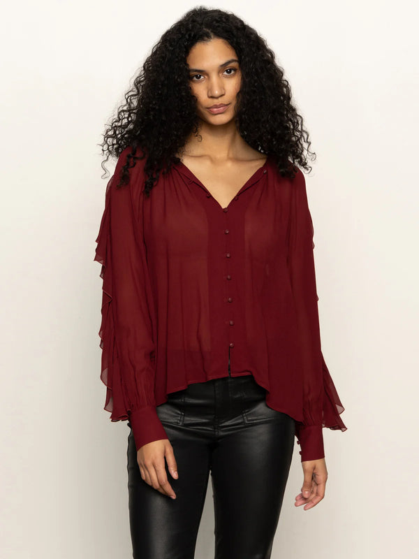 Harmony Blouse I Crimson