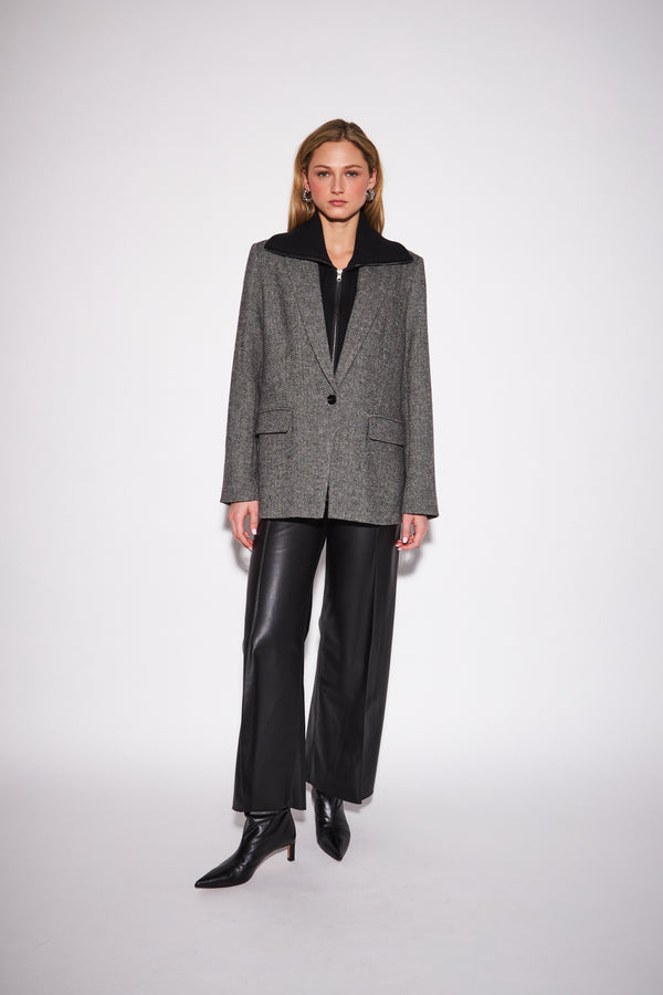 Hayes 2-in-1 Blazer I Herringbone