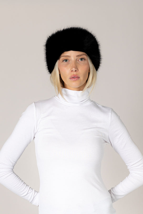 Lyla & Luxe Faux Fur Headband | Black