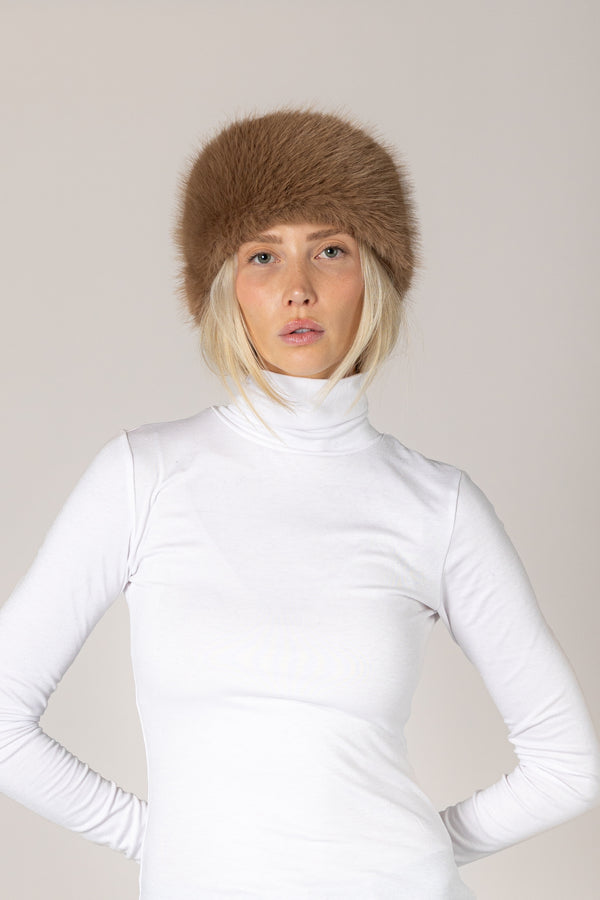 Lyla & Luxe Faux Fur Headband | Beaver