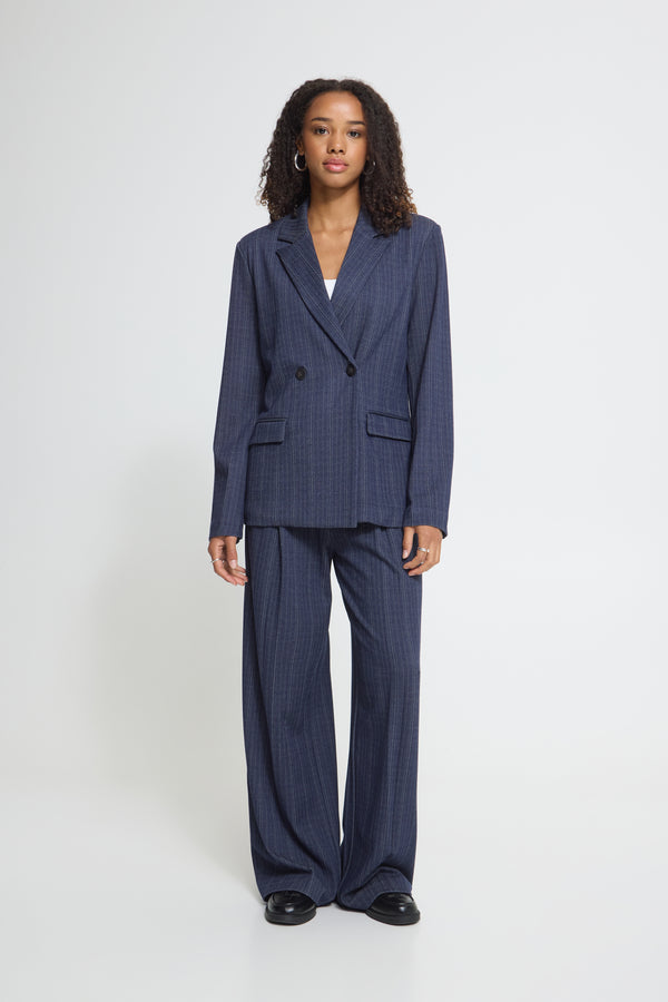 Marine Pinstripe Blazer