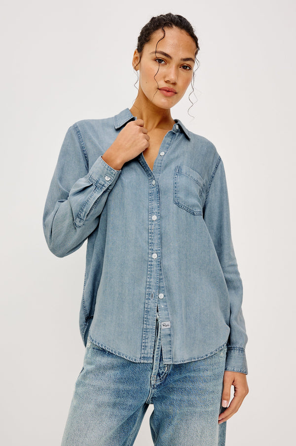 Ingrid Button Down Shirt I Med Vintage Cloud Wash