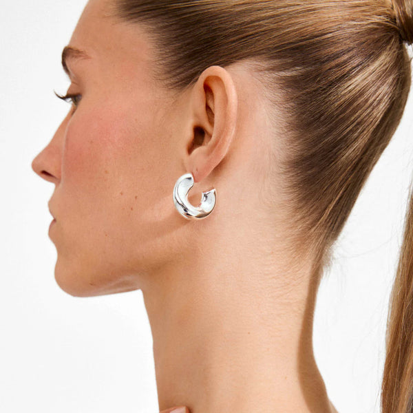 Jennings Hoops I Silver Plated