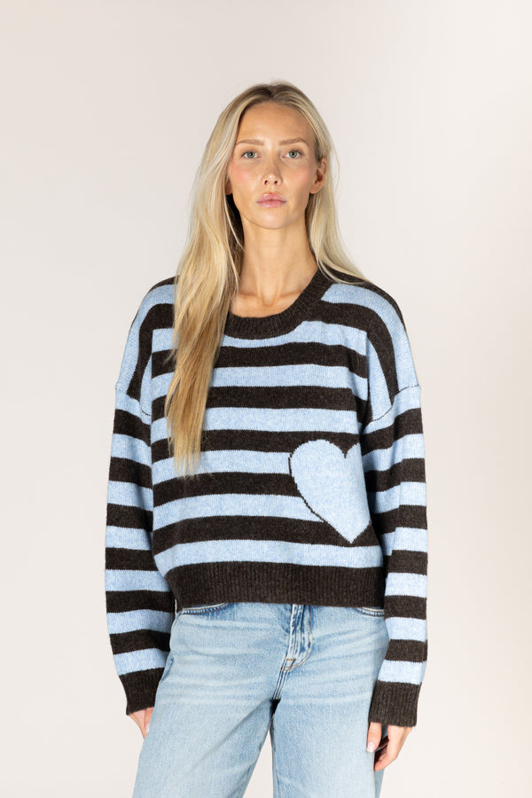 Heart Stripe Sweater