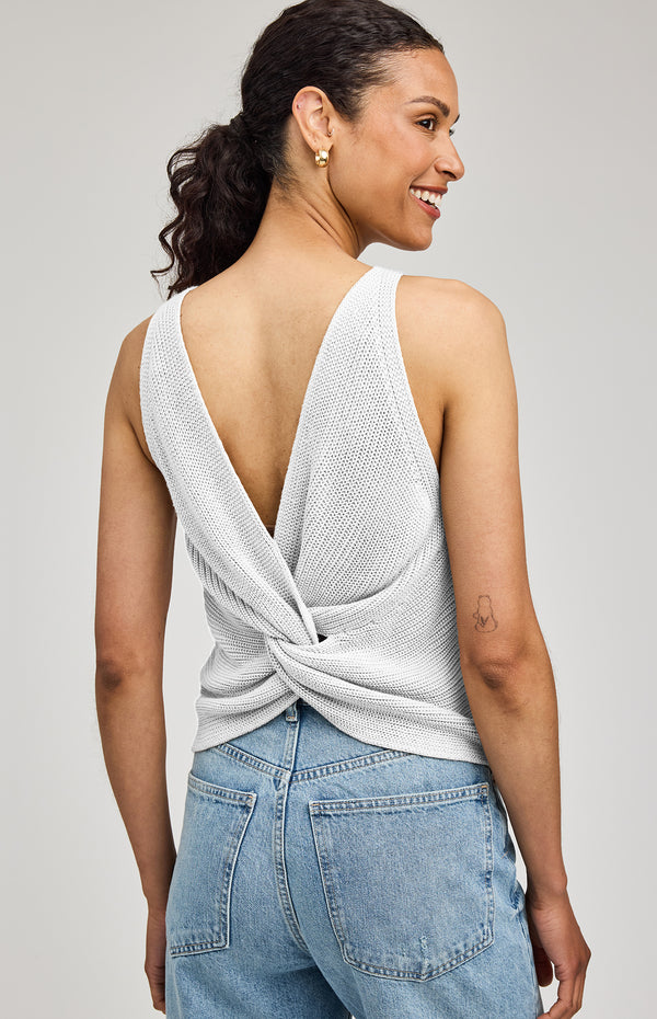 Kelsie Knit Tank I White