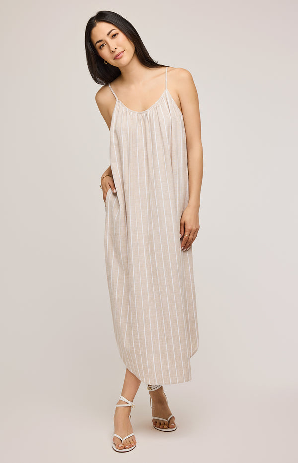 Brooke Linen Stripe Dress