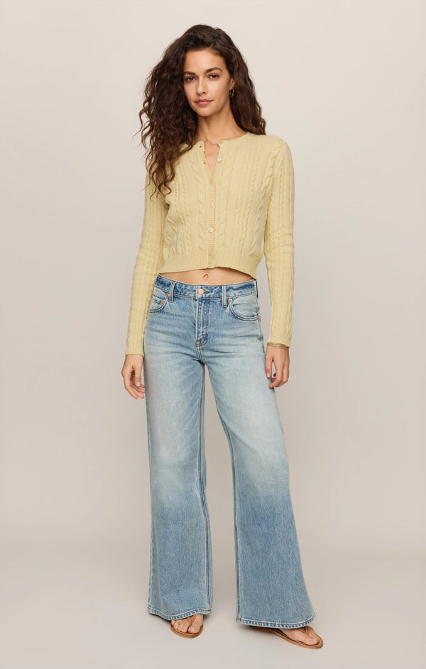 Cera Long Sleeve Cardigan I Lemon