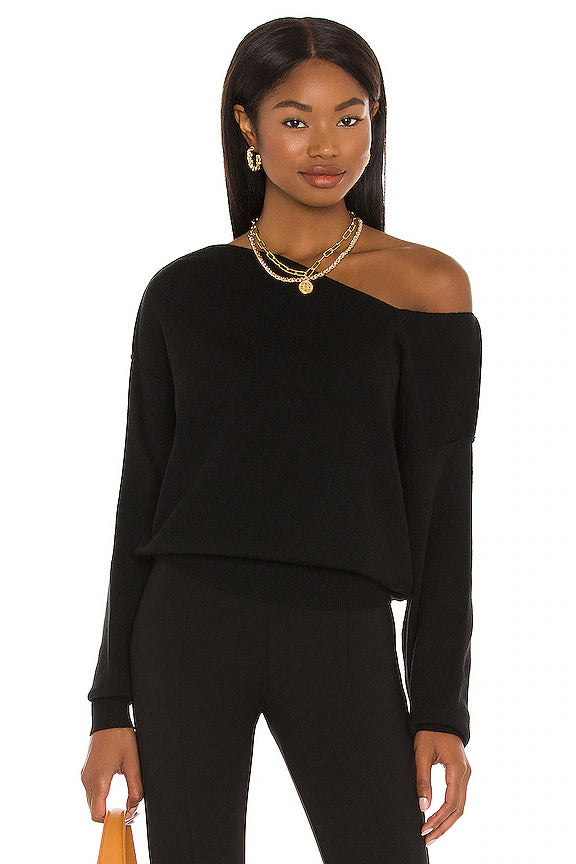 Favourite Off Shoulder Sweater I Black