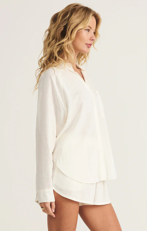 Perfect Linen Top I White