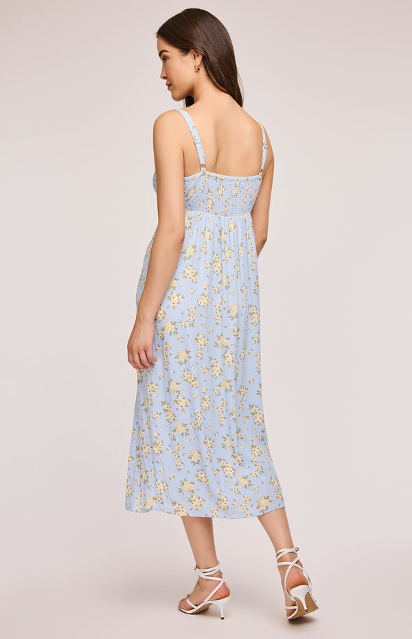 Lysandra Midi Dress I Sky Floral