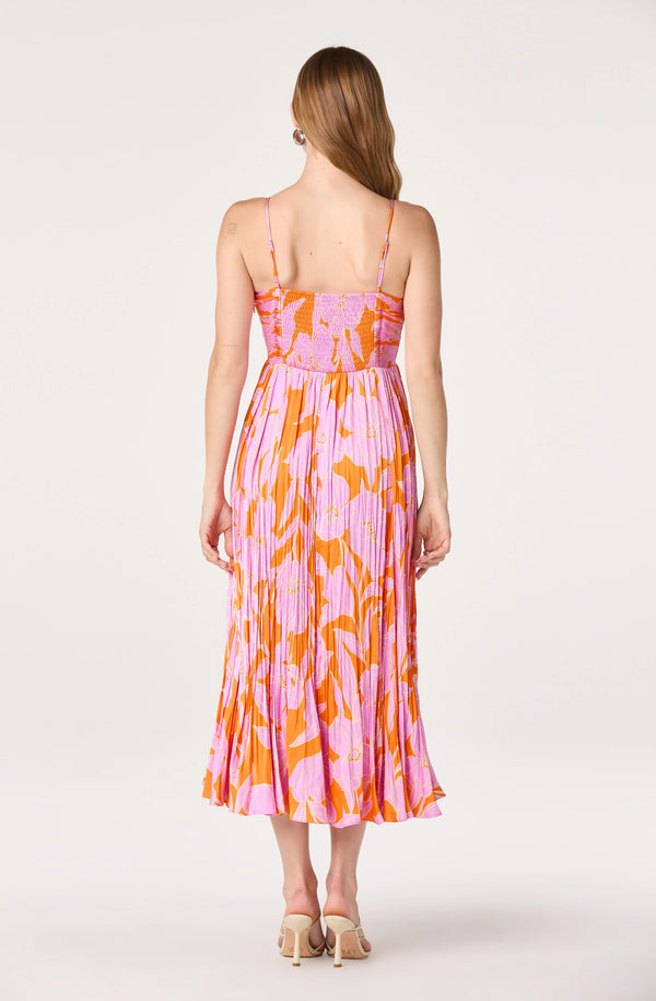 Maeve Dress I Orange Pink Floral