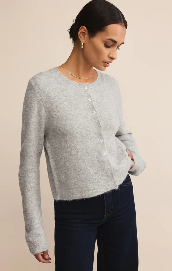 Medina Cozy Cardigan I Light Heather Grey