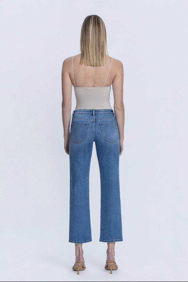 Aubrey Mid Rise Ankle Straight Jeans