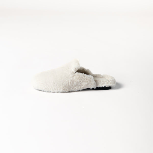 Lyla & Luxe Faux Fur Mule | Natural