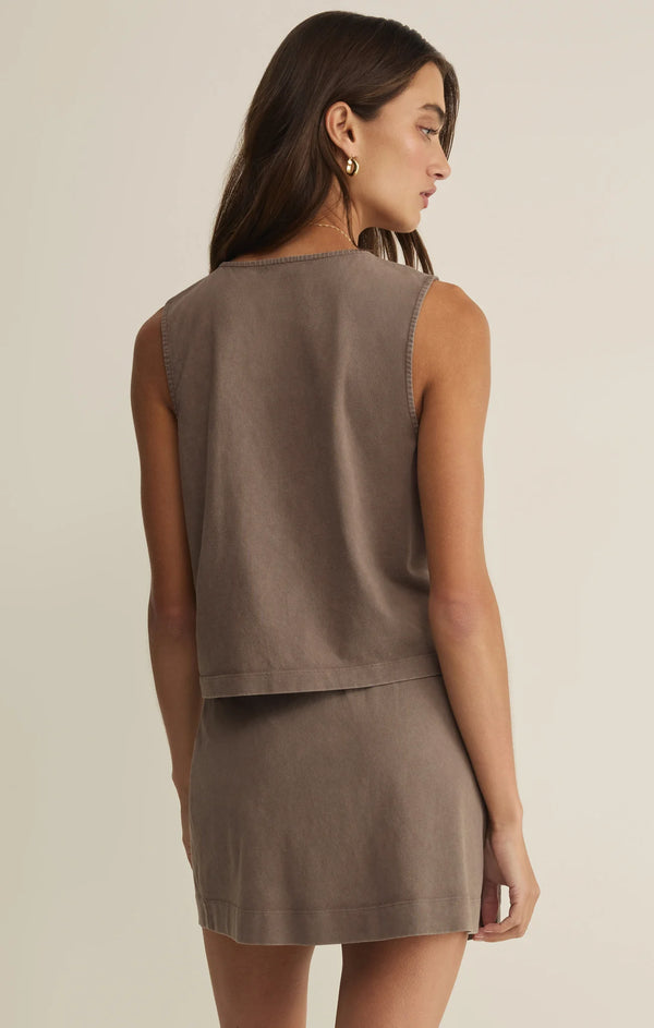 Noelle Jersey Tank I Taupe