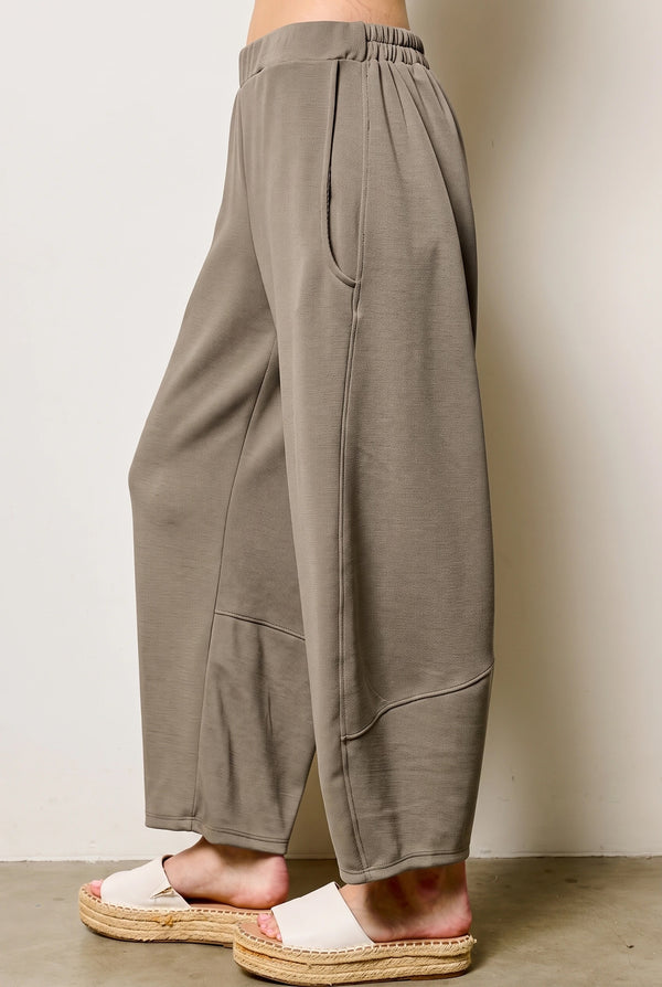 Sia Scuba Barrel Pants I Olive